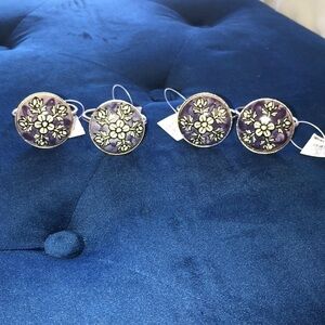 NWT World Market Napkin holders set of 4 purple